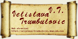 Velislava Trumbulović vizit kartica